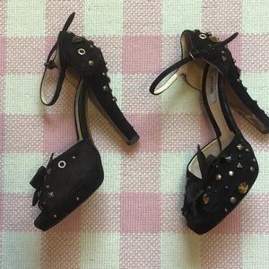 Moschino Black Suede Heels